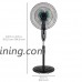 SD LIFE Adjustable 16" Oscillating Pedestal Fan Timer Double Blades W/Remote Control - B07G5JQSZW